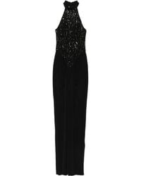 Nissa - Neckholder-Maxikleid mit Pailletten - Lyst