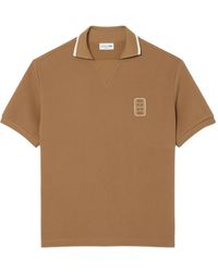Lacoste - Polo À Patch Logo - Lyst