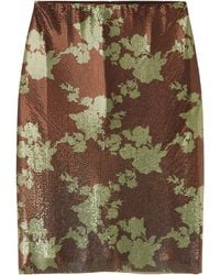 Versace - Wild Roses A-Line Midi Skirt - Lyst