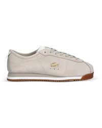 Lacoste - Logo-Plaque Suede Sneakers - Lyst