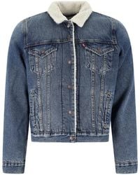Levi's - Original Sherpa Trucker Denim Jack Met Borgkraag - Lyst