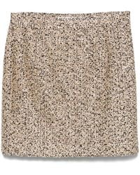 Alessandra Rich - Lame Tweed Miniskirt - Lyst
