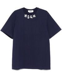 MSGM - T-Shirt Logo - Lyst