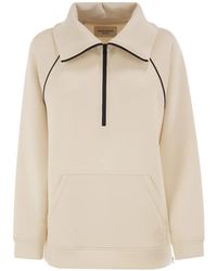 Weekend by Maxmara - Ballata Half-Zip Contrast-Piping Sweatshirt - Lyst