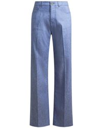 Etro - Pressed-Crease Straight-Leg Jeans - Lyst