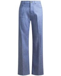 Etro - Pressed-Crease Straight-Leg Jeans - Lyst