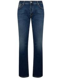 Moorer - Five-Pocket Faded Jeans - Lyst