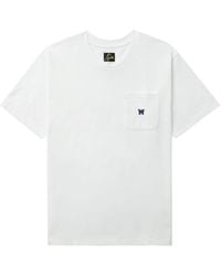 Needles - Cotton T-shirt With Logo - Lyst