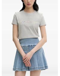 Miss Sixty - Bow-Embellished T-Shirt - Lyst