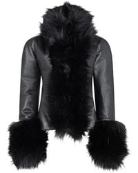 ANDAMANE - Kasia Faux-Fur Trim Jacket - Lyst