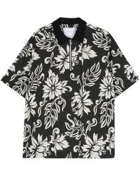 Sacai - Floral-print Poplin Shirt - Lyst