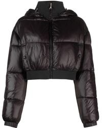 Patrizia Pepe - Cropped Hooded Down Jacket - Lyst