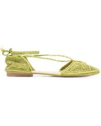 SLO_HAND_MADE - Woven Tie-Fastening Ballet Flats - Lyst