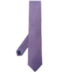Ferragamo Cravatta con stampa geometrica - Blu