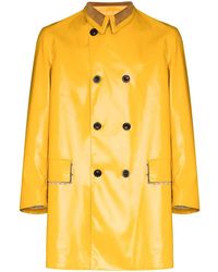 Maison Margiela - Coated-Finish Double-Breasted Coat - Lyst