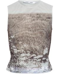 Samsøe & Samsøe - Saangel Landscape-Print Top - Lyst