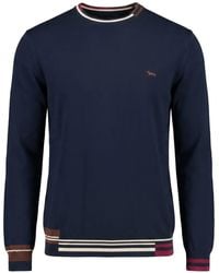 Harmont & Blaine - Gestreifter Pullover Mit Logo-Stickerei - Lyst