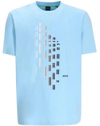 BOSS - T-Shirt En Coton À Imprimé Graphique - Lyst