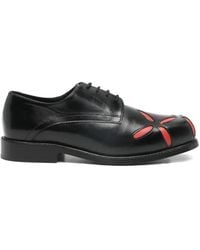 STEFAN COOKE - Slashed Square-Toe Leather Derby Shoes - Lyst