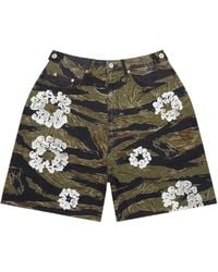DENIM TEARS - Tiger-Motif "Camo" Shorts - Lyst