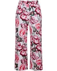 Adam Lippes - Alessia Floral-print Cropped Trousers - Lyst