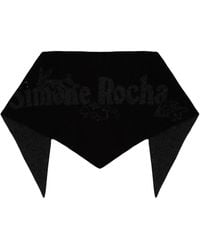 Simone Rocha - Daisy Logo-Jacquard Scarf - Lyst