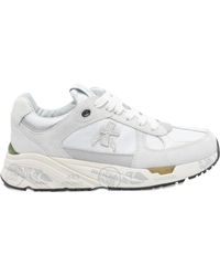 Premiata - Low-Top Sneakers With Textured Panels And Chunky Sole - Lyst