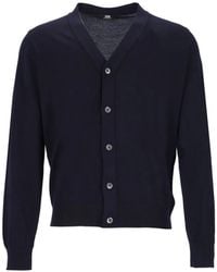 Alpha Studio - Fine-Knit Merino-Wool Cardigan - Lyst