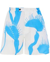 Ferragamo - Venus-print Cotton Bermuda Shorts - Lyst