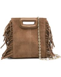 Maje - Small M Fringed Suede Bag - Lyst