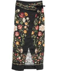 Agua Bendita - Gonna Pareo Midi A Fiori - Lyst