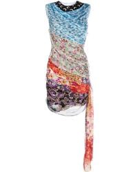 Marine Serre - Regenerated Scarves Silk Minidress - Lyst