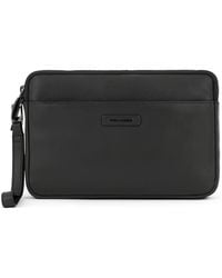 Piquadro - Leather Clutch Bag - Lyst