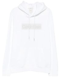 Calvin Klein - Logo-Patch Drawstring Hoodie - Lyst
