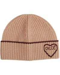 Chloé - Berretto Con Logo A Coste - Lyst