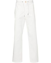 Moncler - Logo-patch Straight Trousers - Lyst