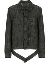 Y's Yohji Yamamoto - Button-Fastening Flap-Pocket Jacket - Lyst