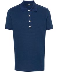 Balmain - Monogram-jacquard Cotton Polo Shirt - Lyst
