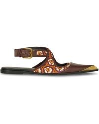 Etro - Floral-print Buckled Ballerina Shoes - Lyst