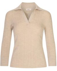 Agnona - Ribbed-Knit Buttoned-Cuff Sweater - Lyst