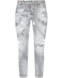 DSquared² - Logo-patch Cotton-blend Jeans - Lyst