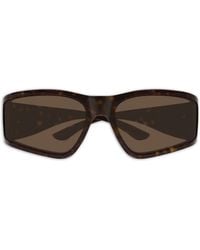 Balenciaga - Tortoiseshell-Effect Logo-Plaque Sunglasses - Lyst