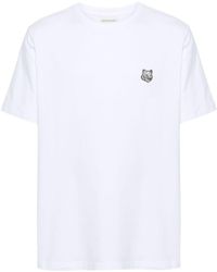 Maison Kitsuné - T-shirt Met Vossen Patroon - Lyst