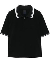 Juun.J - Zip-Fastening Stipped Polo Shirt - Lyst