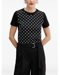 Guess - Patterned Crew-Neck T-Shirt - Lyst