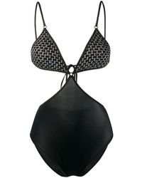 Missoni Bañador con bordado de lentejuelas - Negro