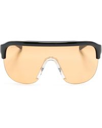 Gucci - Halbrand-Sonnenbrille Mit Shield-Gestell - Lyst