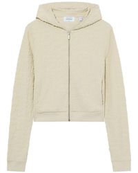 Off-White c/o Virgil Abloh - Logo-Embossed Zip-Up Hoodie - Lyst