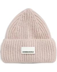 ARMEDANGELS - Logo-Patch Ribbed-Knit Beanie Hat - Lyst