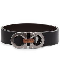 Ferragamo - Gancini Reversible Leather Belt - Lyst